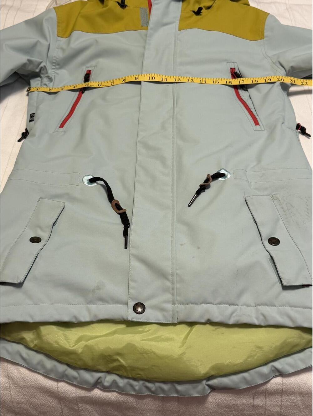 Airblaster Glacier Collection Trenchover Snowboard Jacket Mint Yellow Medium - Picture 8 of 9